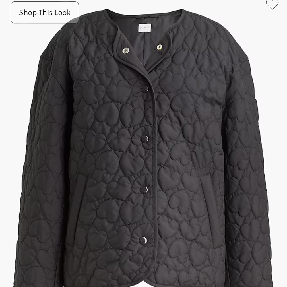 BRAND NEW! Never worn J Crew light weighted, heart design quilted jacket!! Cute